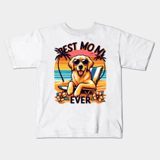 dogs and a mom funny Kids T-Shirt